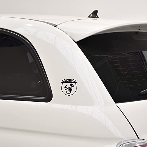 Adesivi ABARTH 500 logo scorpione auto 595 tuning sticker (NERO)