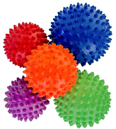 ScSPORTS® Igelball - Einzeln/Set, 5,5-8 cm, Anti Stress - Massageball, Faszienball, Stachelball, Ball mit Noppen, Igelbälle für Therapie, Fußmassage, Handmassage