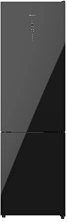 Cecotec Frigorífico Combi 2 Puertas de Cristal Bolero CoolMarket Combi 356 Black Glass D. 356 L, Altura 200 cm, 60 cm de Ancho, Bajo Consumo, Sistema Multi Air Flow, Total No frost