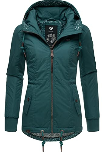 Ragwear Damen Winterjacke Outdoorjacke wasserdicht mit Kapuze YM-Danka Dark Green022 Gr. S