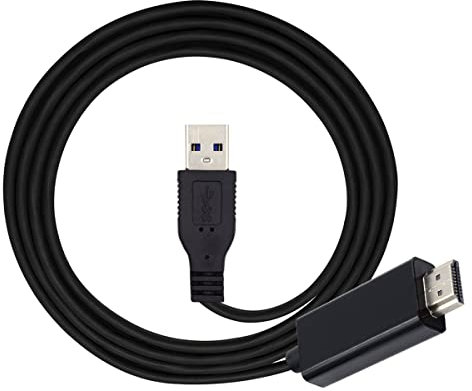 cablecc USB 3.0 Source HDMI Sink Converter USB3.0 Male to HDMI Male Cable for Desktop Laptop PC 1080P Adapter 1.8m Projector Video Monitor Cable