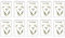 Herz & Heim® Taschentücher 10 x 10 in personalisierter Packung zur Hochzeit, verschiedene Motive Blütenornamente auf geometrischen Formen