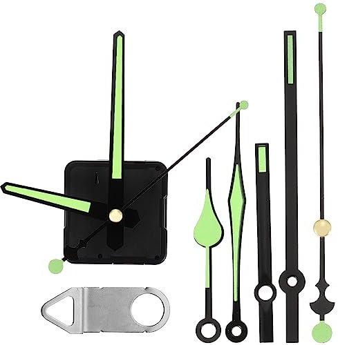 Clock Parts Clock Movement Glow in Dark Kit DIY Wall Clock Hands Needles Battery Operated Night Light Clock Part Replacement Clock Mechanism