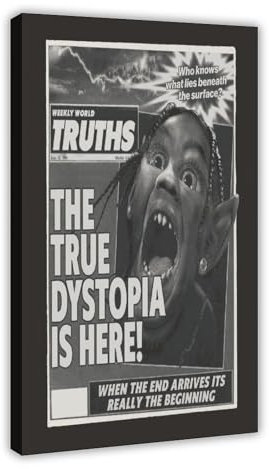 OffsuM Travis ESCAPE PLAN MAFIA Album Cover Scott Musik Poster Leinwand Poster Wandkunst Dekor Druck Bild Gemälde für Wohnzimmer Schlafzimmer Dekoration Rahmenstil 60 x 90 cm