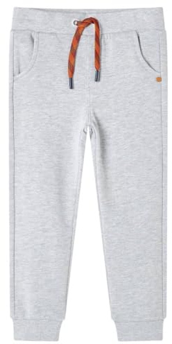 vidaXL Kinder Trainingshose Jogginghose Fitnesshose Sporthose Hose Grau Melange 104