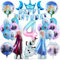 Frozen Geburtstagsdeko 4 Jahre, Geburtstag Luftballons Mädchen, Prinzessin Luftballons 4 Jahre, Folienballons Blau Geburtstagsdeko für Geburtstag Mädchen Party Dekoration Zubehör