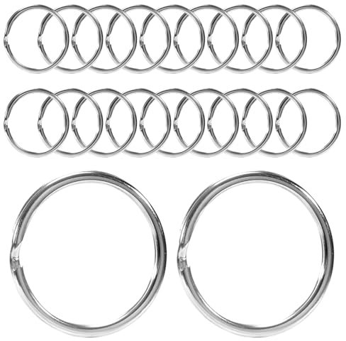 Cheerhom 20 Stück Schlüsselringe 25 MM, Edelstahl Schlüsselanhänger Ringe, Schlüssel Ring Geeignet für Autoschlüssel, Hausschlüssel