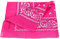 Alsino Bandana Stirnband Rockabilly Durag-Muster Herren-Stirnband - 53 cm x 53 cm 100% Baumwolle, Farbe wählen:Paisley pink