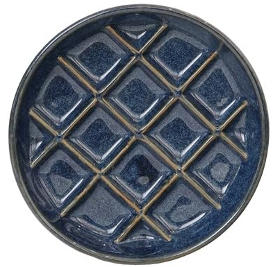 Cuencos de cerámica de alimentación lenta para gatos de 6 pulgadas, aptos para bigotes, cuencos de comida para gatos, platos para gatos y cachorros, aptos para lavavajillas (azul oscuro)