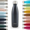 Blumtal® Botella termica Charles - botella agua acero inoxidable 350 ml sin BPA - botellas de agua acero inoxidable aislada - botella acero inoxidable - botella de agua acero inoxidable - Metal negro