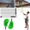 Telescopic Gutter Cleaner - 8 Poles and 2 Brushes, Total Length 330cm for Cleaning Leaves and Debris