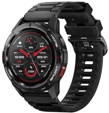 Mibro GS Active smartwatch fitness tracker with built-in GPS Smart Watches for Women and Men 1000nit AMOLED Screen and 150 sports modes for ios and android, 20-day battery life,5ATM waterproof