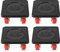 Möbel Transportrollen Set 4Pcs Möbelheber 360° Transportrollen Platte 500kg Quadratische Gehäuse Möbelrollen Zum Mühelosen Verschieben von Möbeln für Schwere Möbel Schränke