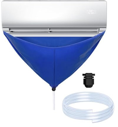 Bolsa de lavado de polvo para aire acondicionado,Bolsa de lavado de aire acondicionado dividido - Kit de bolsa para lavar el polvo fácil de unidad montada en la pared con tubería de agua - Cubierta de