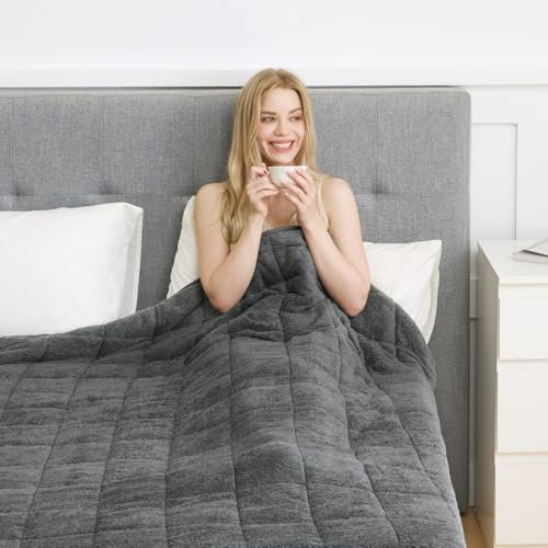 Good Nite Coperta pesante, 6 kg, pesante, coperta pesante, per dormire, adulto, grigio, 125 x 180 cm