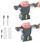 WUCIOA Meat Slicer Machine, Stainless Steel Meat Cleaver, Fresh Meat Cutter Food Slicer with Sharpener, 2-4 mm Adjustable Thickness, Meat Cutter Set for Beef Pork Salmon for Home Cooking(2pcs)