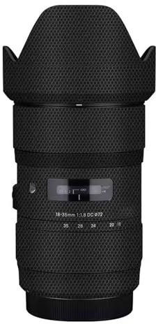 Film de protection autocollant de qualité supérieure pour objectif d'appareil photo Sigma 18-35 mm F1.8 DC HSM Art pour monture d'appareil photo Canon - Film de protection en vinyle (Matrix Black)