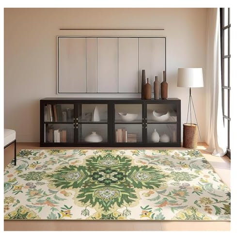 GTOULHH Wohnzimmerteppich Waschbare Teppiche for Den Innenbereich, Boho-Teppich, Rechteckige Überwurfteppiche for Waschküche, Schlafzimmer Und Wohnzimmer Teppich Esszimmer(Multi-colored1,100x150cm)