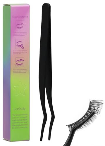 Pince à épiler en Acier Inoxydable de Précision pour Extensions de Cils, Nail Art et Artisanat, Conception Ergonomique, Idéale pour Salons de Beauté et Usage Domestique