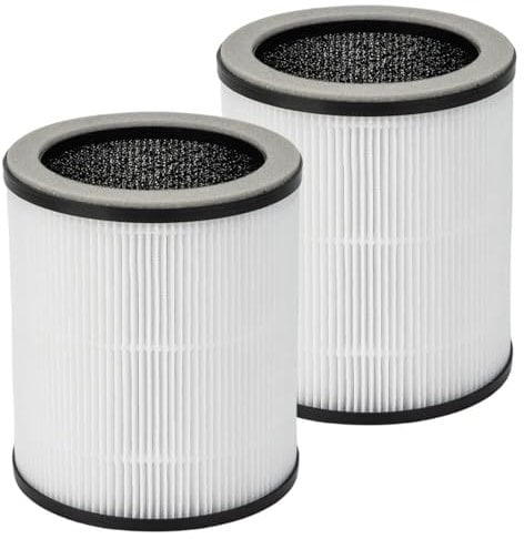 MELEDEN 2 Packs P60 True HEPA Replacement Filters,3-in-1 Filter of Nylon Pre-Filter,True HEPA Filter,High-Efficiency Carbon Filter.