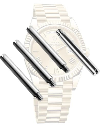 HiCycle2 Watch Band Bracelet Strap Screws Pins For Rolex Submariner Watch Strap (Silver, 1.8 * 1.2 * 13.5)