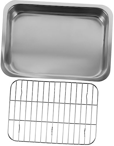 HOMOBABE Bandeja Para Horno Inoxidable Rejilla Para Bandeja De Práctica y Duradera