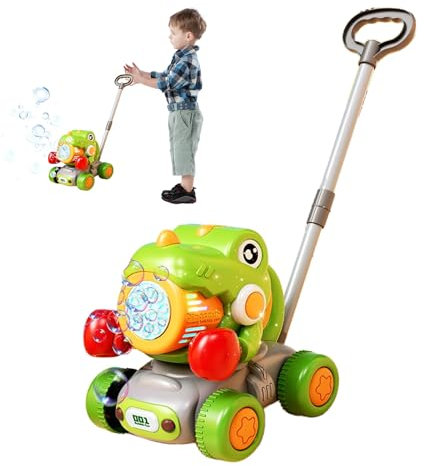Acunny Tagliaerba Giocattolo Con Bolle Per Bambini,Giochi Macchina Bolle Dinosauro | Impermeabile Antigoccia Portatile Per Bambini 3+ Anni Giardino Cortile Spiaggia Divertimento