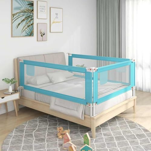 HOMTAKIE Barrera de seguridad para cama infantil, 190 x 25 cm, tela