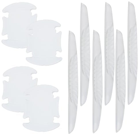 6 pièces Film de Protection Transparentes en PVC pour Poignée de Porte de Voiture Film Autocollant Poignée Portière Voiture Ajustement Universel Surface Recommandée pour Les Portes