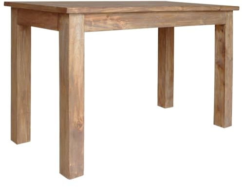 Fangmaliuyun Kleiner Esstisch Massiv Mahagoni 120x60x77 cm, rustikaler Holztisch mit Vintage-Finish, platzsparend & robust für Balkon, Küche, Esszimmer