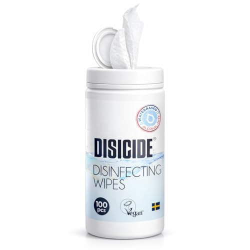 Disicide Disinfecting Wipes 100 Pack – Alcohol Free, Water Based Cleaning Wipes – Vegan & Eco Friendly Surface Wipes for Home, Kitchen, Bathroom & Office Use