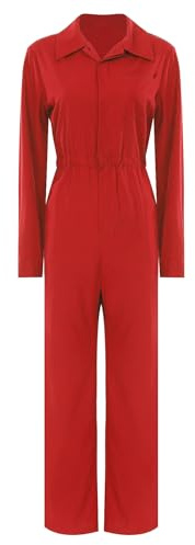 Alvivi Damen Arbeitsoverall Blaumann Jumpsuit Overall Schutzanzug Werkstatt Anzug Rallyekombi Mechaniker Coverall Arbeitskleidung