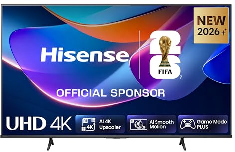 Hisense Smart TV 43 4K Ultra HD 43E6ST | DTS Virtual X, VIDAA OS con 1000+ APP, HDR 10+, Game Mode Plus, Bluetooth, Wifi, Alexa, AirPlay2, lativù 4K, 2026 Model