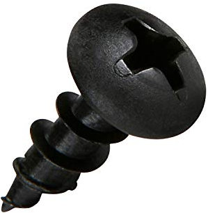 Rok Hardware #8 x 1/2 Coarse Deep Thread Pan Head Screws Black Phosphate Wood MDF 100 Pack