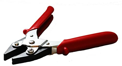 Maun 4866-200 Flat Nose Parallel Plier Comfort Grips 200 mm | Secure Even Grip Along Length of Serrated Parallel Jaws | Comfort Grips | V-Slot and Open Throat to Hold Wire and Rod