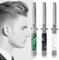 Switchblade Comb, Öl-Haar-Kamm-Metallspring-Sprungbürste-Taschenöl-Haar-Kamm mit den breiten und feinen Zähnen für Bart, Schnurrbart, Kopf Black Pearl Griff (Schwarz)