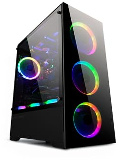 Bgears b-Voguish Gaming PC Case with Tempered Glass panels, USB3.0, Support E-ATX, ATX, mATX, ITX. (Fans are sold separately)