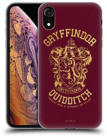 Head Case Designs Offizielle Harry Potter Gryffindor Quidditch Deathly Hallows X Gel Handyhülle Hülle [Militärischer Schutzgrad] Kompatibel mit Apple iPhone XR