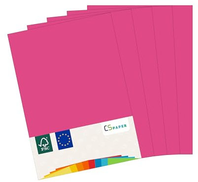 MADE IN EU 20 Blatt farbiges Papier FLAMINGO (Pink) A4 80 g/m² CS Paper - Druckerpapier, Kopierpapier, Universalpapier zum Drucken, Basteln & Falten im Format DIN A4. Papier für den Heim- & Bürobedarf
