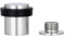 EVI Herrajes | Door Stop | 1.06 x 0.98 | Threaded Base | Satin Matt Brass Finish | White Natural Silicone Rubber | Includes Screw + Fixing Plug | Mod. I-181CB