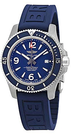 Breitling Superocean Herren-Armbanduhr, 44 Automatik, blaues Zifferblatt, A17367D81C1S2, Taucher, Taucher