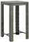 vidaXL Garten Bartisch Gartentisch Stehtisch Bistrotisch Tresentisch Partytisch Balkontisch Terrassentisch Grau 60,5x60,5x110,5cm Poly Rattan
