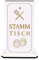 Tischaufsteller Graviert mit Spruch - STAMMTISCH - Holz Aufsteller zum Hinstellen 10x20cm | Dekolando Home Accessoires