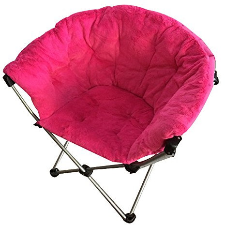 Campingstuhl Klappbarer Strandkorb for den Außenbereich Rückenlehne Campingbedarf Moon Chair Rot, lässt Sich zusammenklappen und passt in die meisten Autokoffer Für Camping, Im Freien