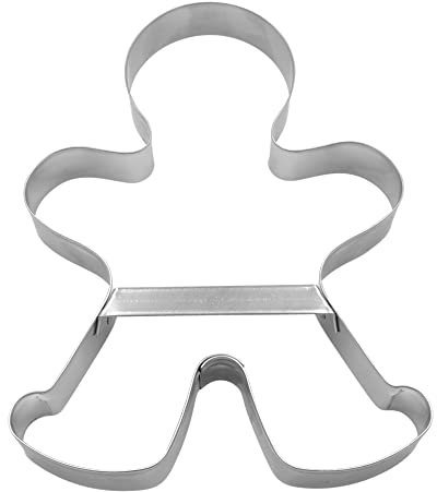 BekkiB 1132 - Keksausstecher Lebkuchenmann - Große Form mit 18,5 cm - Dekorative Ausstechform eines Pfefferkuchenmannes