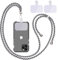 Handykette Universal, Handy Lanyard, Universelles Handy um den Hals hängend mit Pad Handy Lanyard, verstellbar und abnehmbar. (1Schwarz-Weiß-Diagonale)