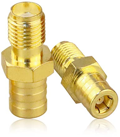 TUOLNK SMA auf SMB Adapter SMB Buchse auf SMA Buchse Koaxialstecker für Koaxialkabel Funkantenne 2St
