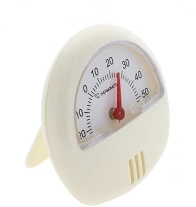 Handy Thermometer Garden Thermometer Fridge Freezer Vehicle Thermometer With Range -20 to 50 C Degree Celsius Indoor Outdoor Green House Room Temperature Mini Thermometer With Stand White (1 Pc Only)