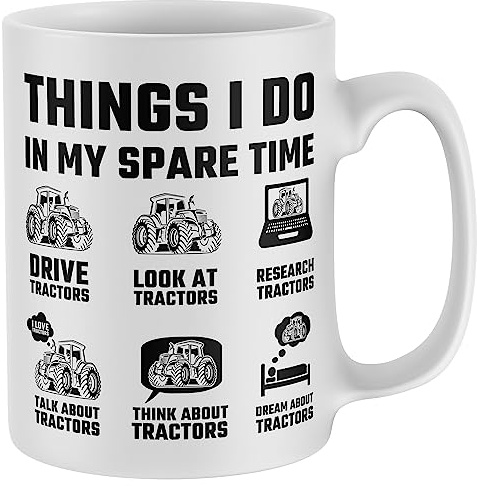 Purple Print House Funny Farming Gifts For Men Mug Tea and Coffee Cup For Farmer Dad Grandad Tractors Hobbies