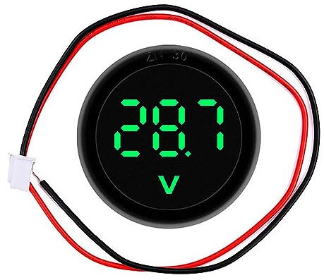 POFET 2PCS DC Voltmeter Battery Monitor Digital Display Voltmeter DC4-100V for Car Motorcycle SUV ATV Marine